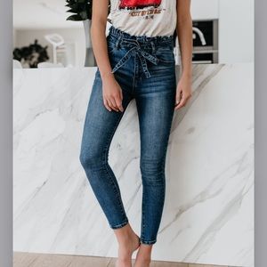 Paper Bag Waist Denim Skinnies